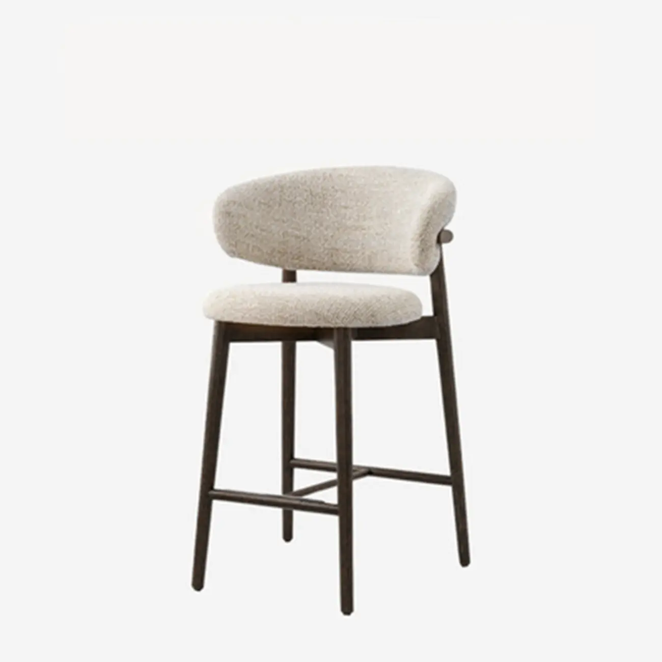 Modern Fabric Upholstered Counter Height Bar Stools Image - 10 | homeyfad