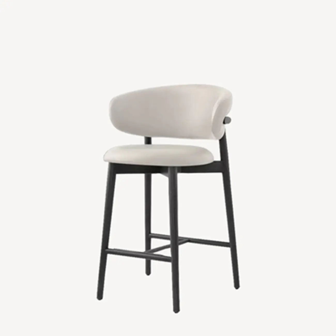 Modern Fabric Upholstered Counter Height Bar Stools Image - 11 | homeyfad