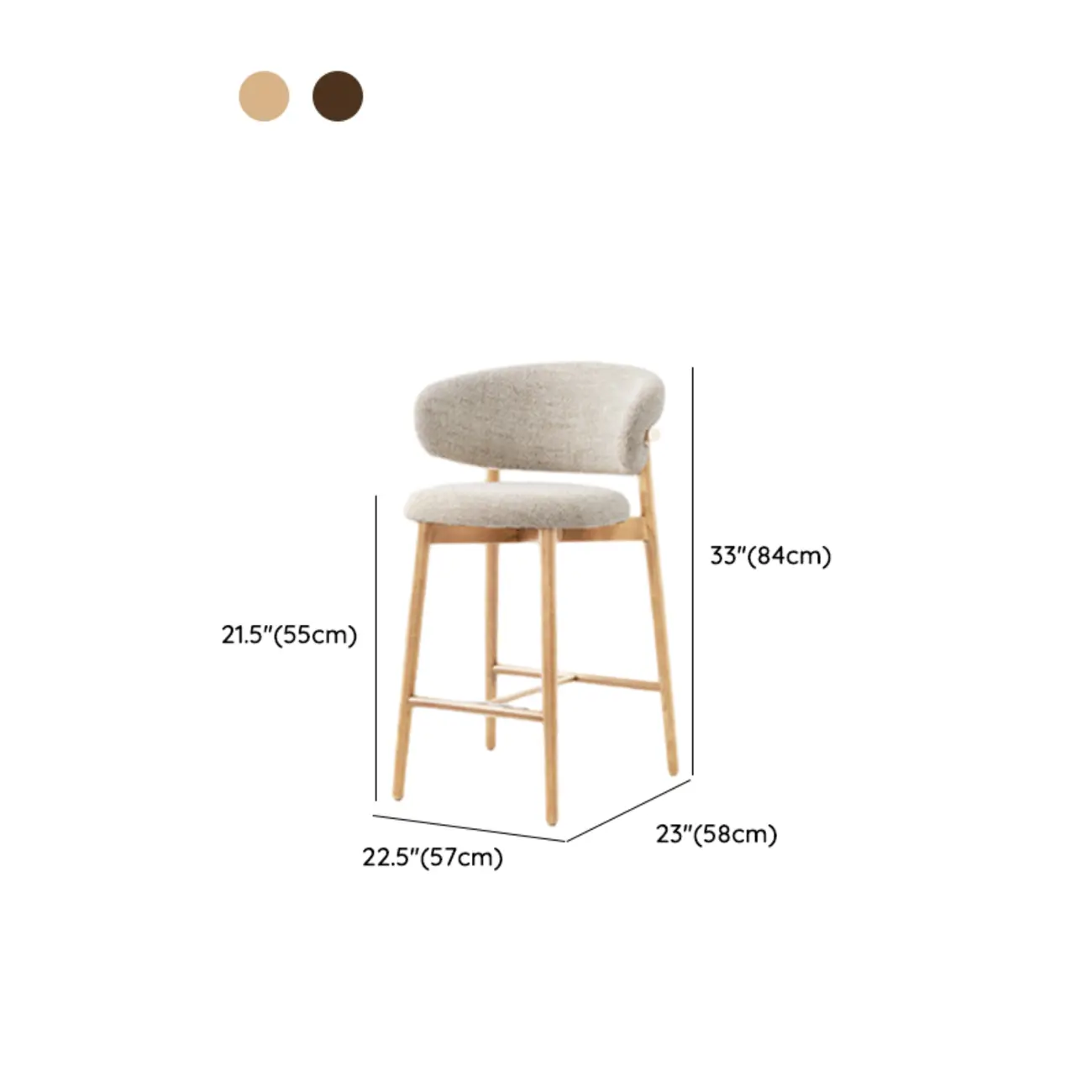 Modern Fabric Upholstered Counter Height Bar Stools #size | homeyfad