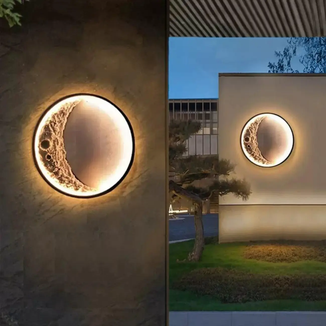 Modern Beige Moon-Theme Wall Sconce Image - 2 | homeyfad