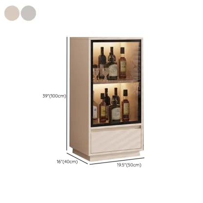 Standard Manufactured Wood Display Stand with Drawer #size