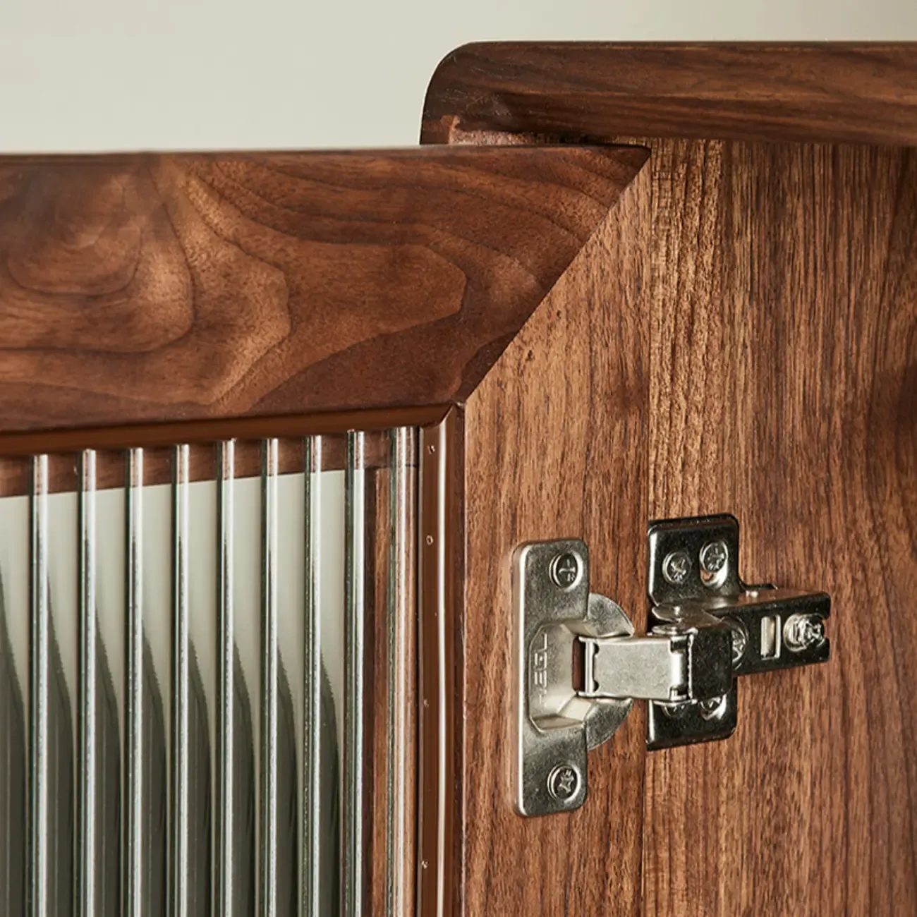 Elegant Wooden Display Cabinet with Drawers and Glass Door Image - 10