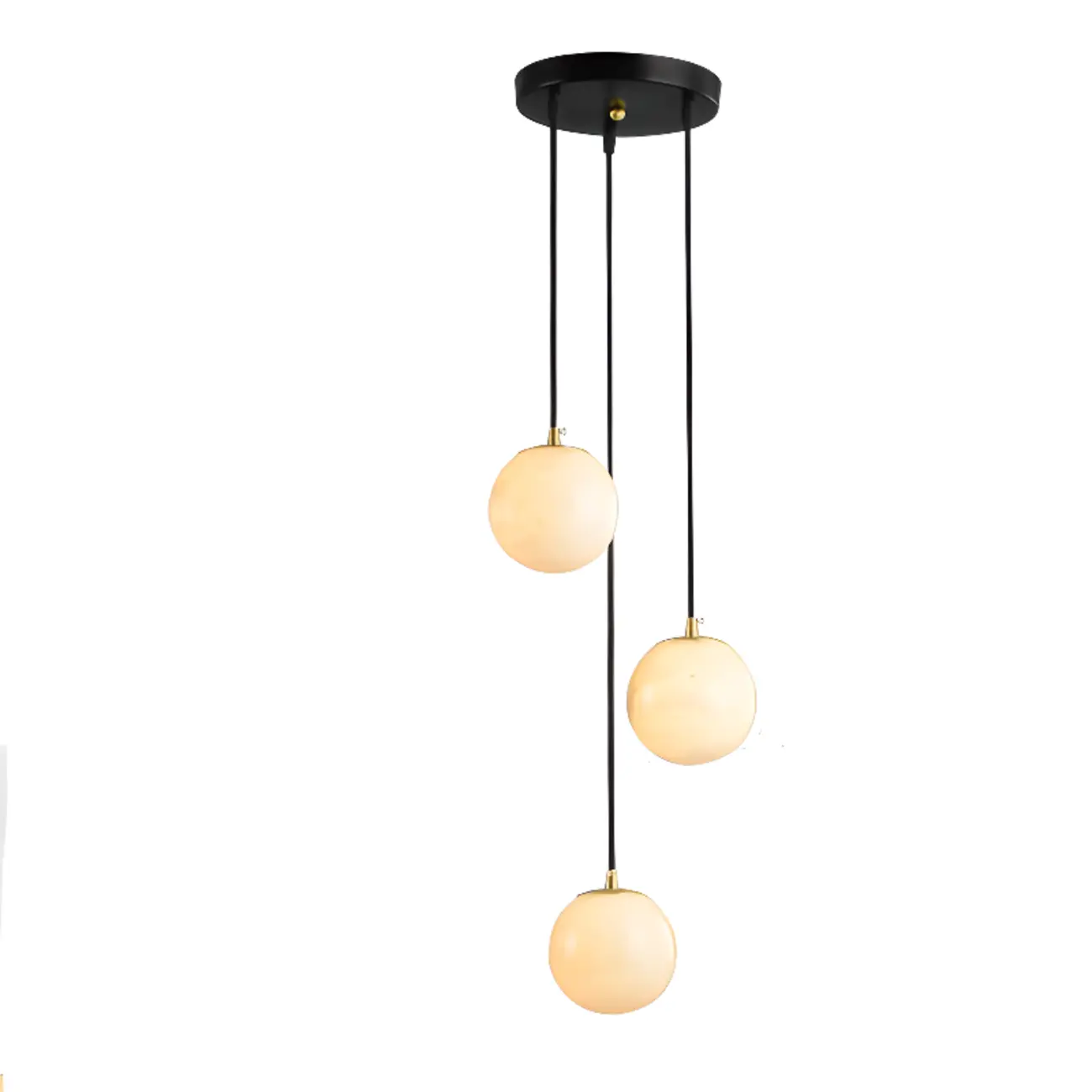 Adjustable Modern Stone Globe Rope Pendant Light Image - 3 | homeyfad