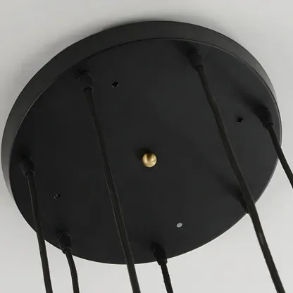 Adjustable Modern Stone Globe Rope Pendant Light Image - 17