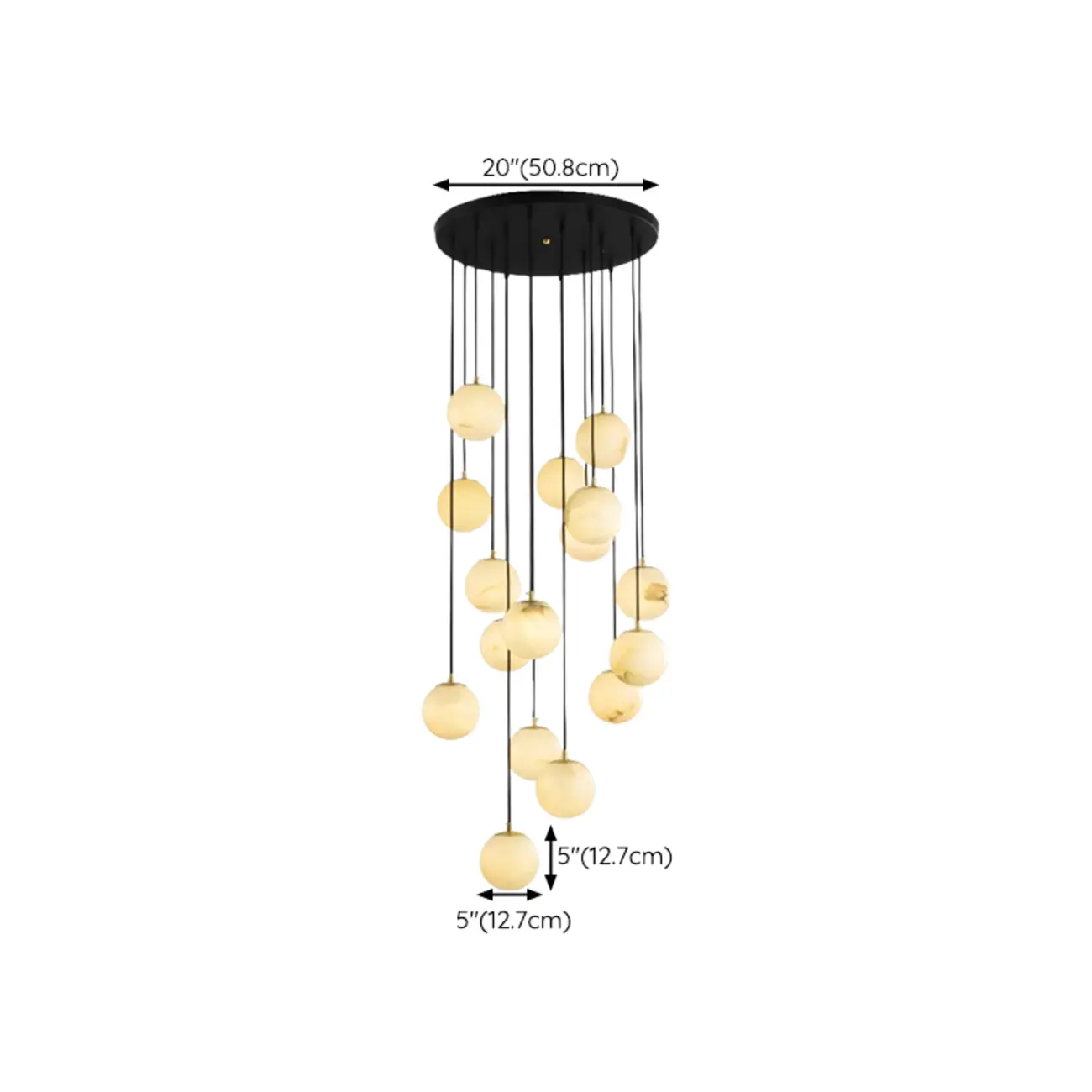 Adjustable Modern Stone Globe Rope Pendant Light Image - 24 | homeyfad