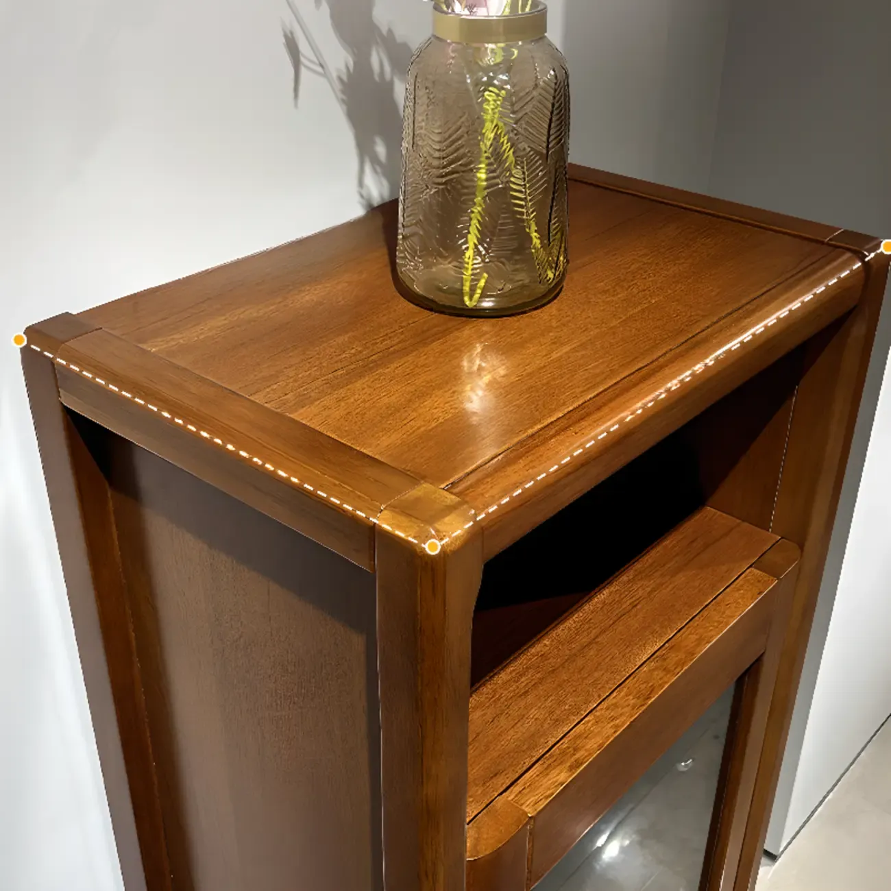 Modern Wood Wine Rack with Glass Holder Walnut Image - 7