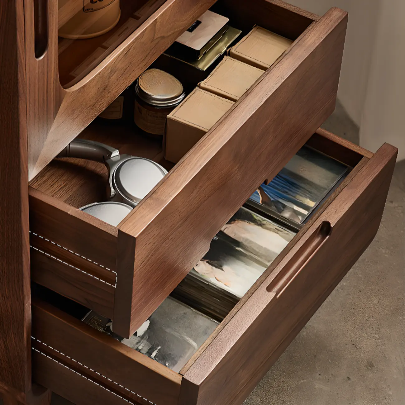 Scandinavian Wood China Cabinet with Storage Image - 9 | homeyfad