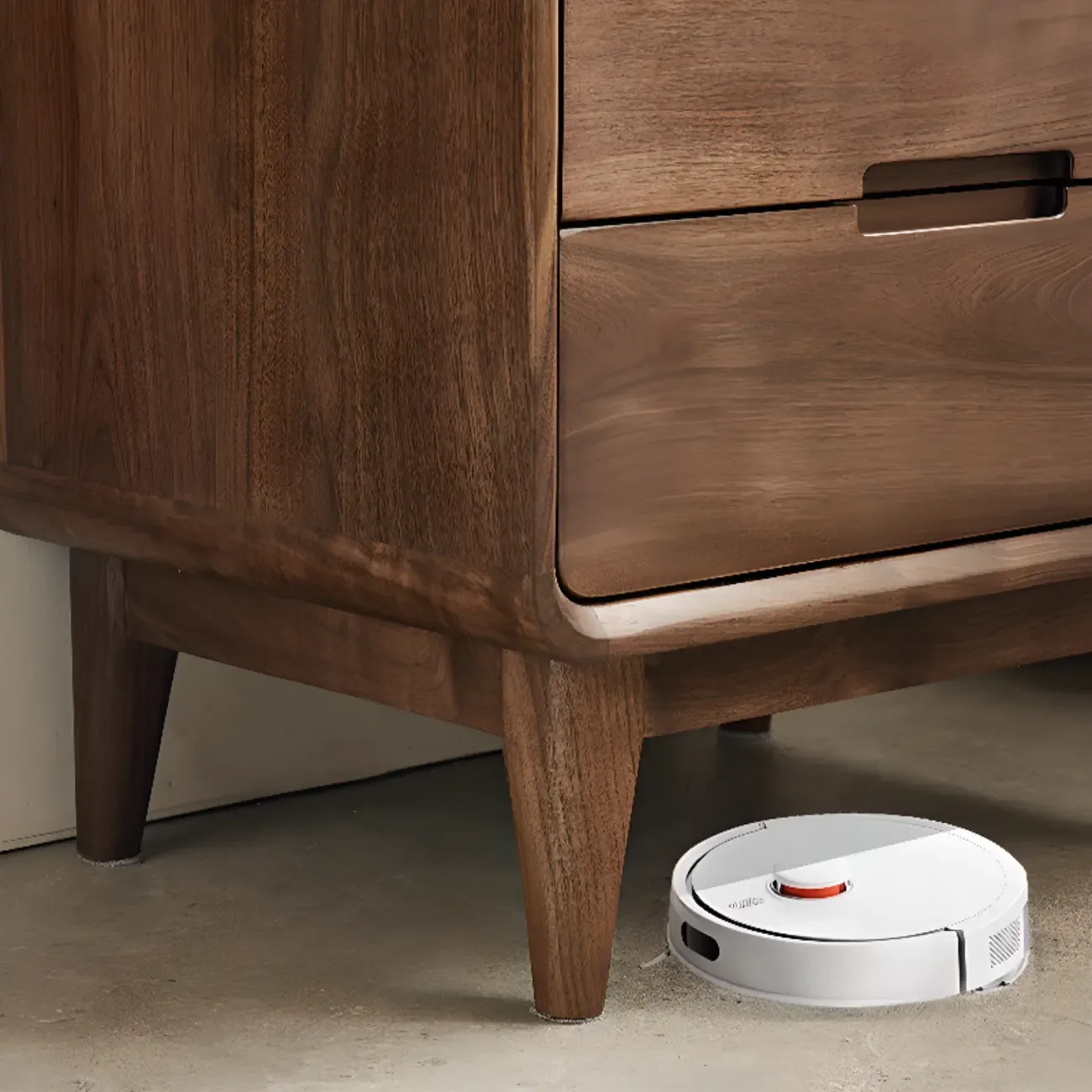 Scandinavian Wood China Cabinet with Storage Image - 10