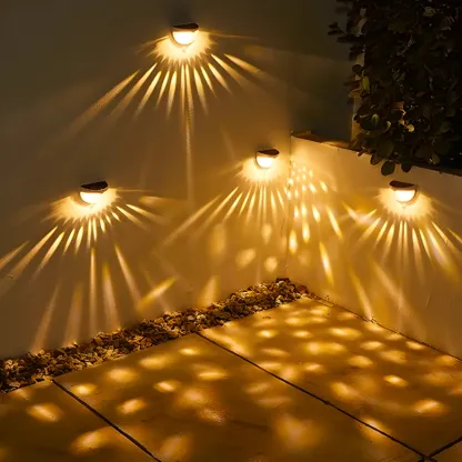 Modern Solar Translucent Synthetic Wall Sconce Image - 1