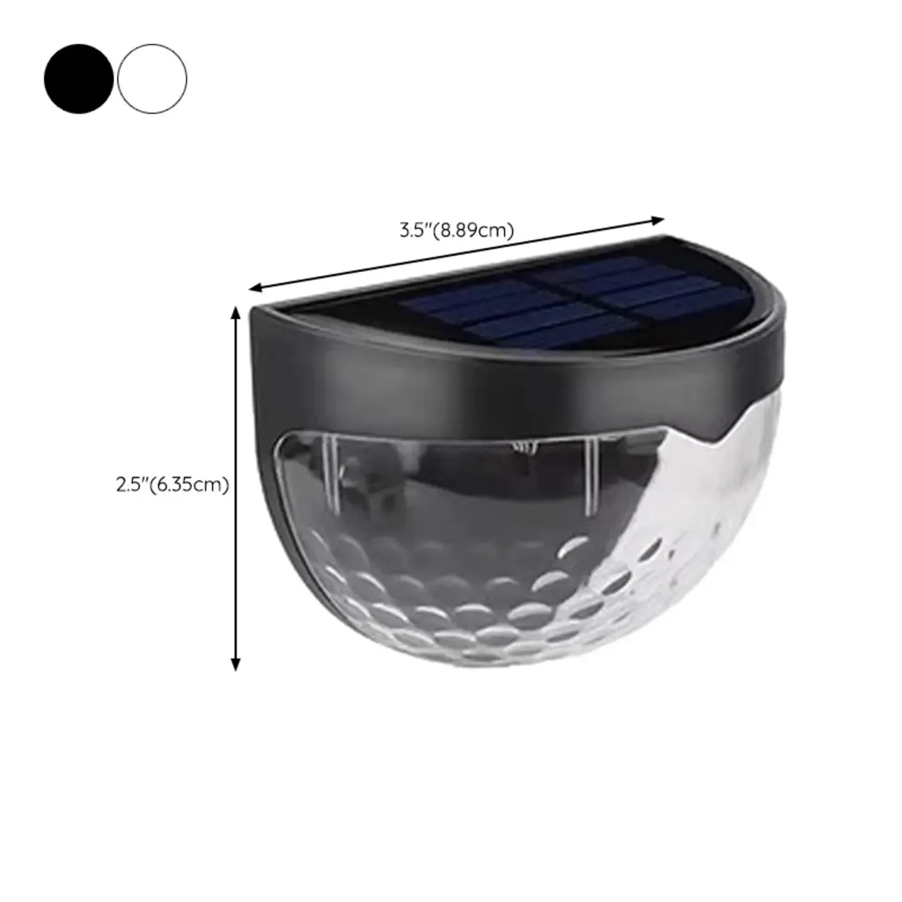 Modern Solar Translucent Synthetic Wall Sconce #size