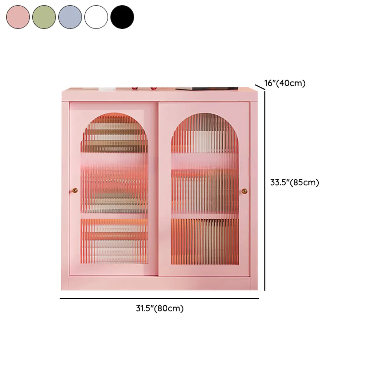 Short Modern Cabinet Arched Door Steel Bookcase Image - 37 | homeyfad