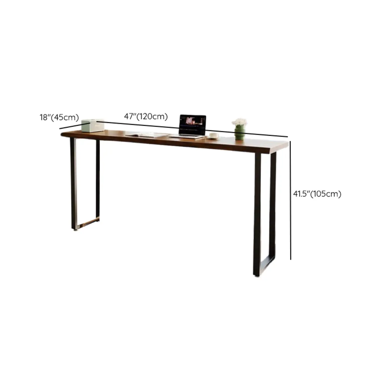 Contemporary Epoxy Wood Bistro Table with Sled Base, Multiple Lengths (72/54/48 inches), Seats 8/2, Espresso Rectangular Top #size | homeyfad