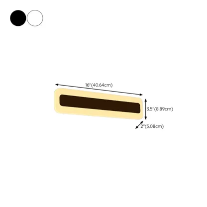 Minimalist Metal Vanity Lights with Integrated LED for Bathroom #size