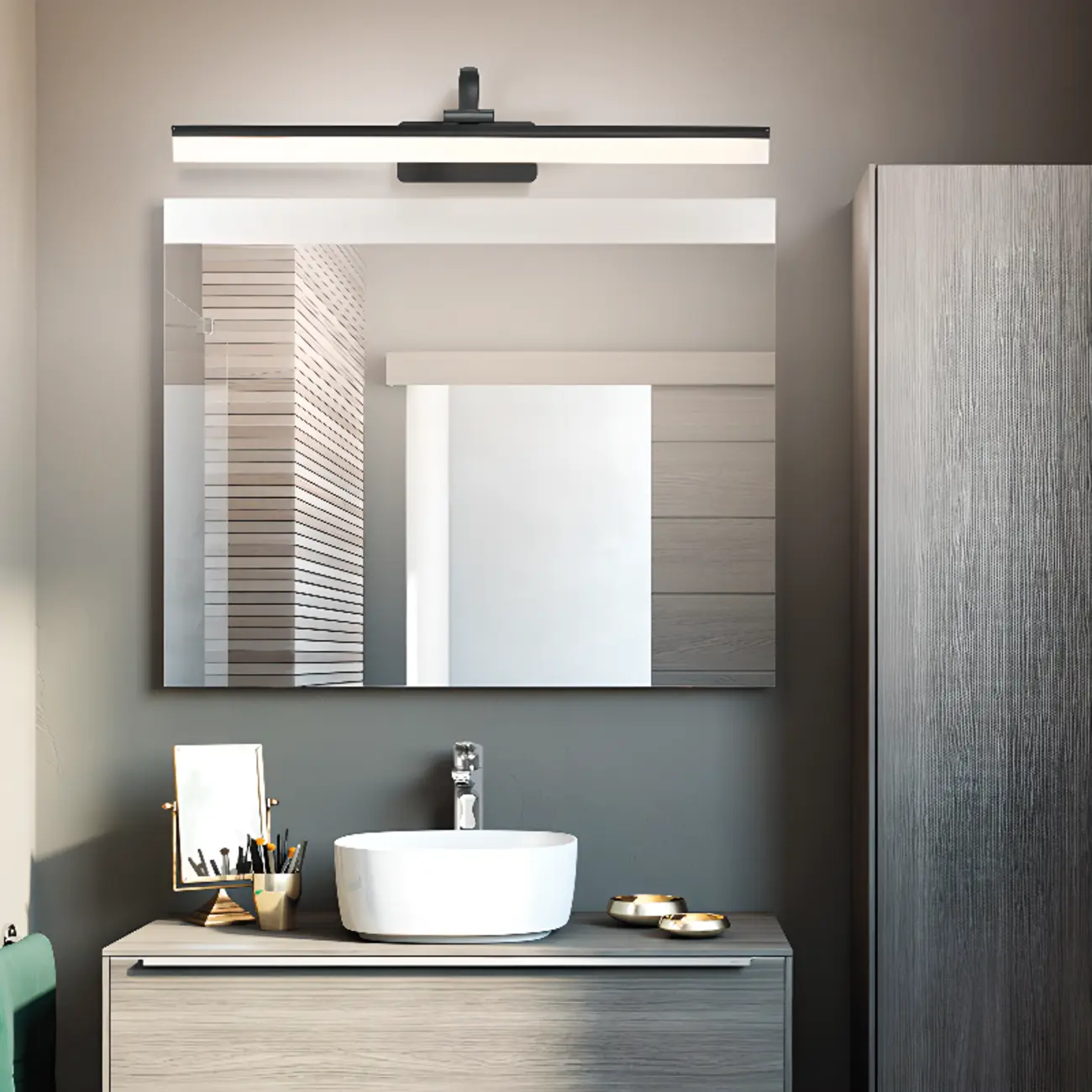 Modern Linear Vanity Light 3-Gear Dimming LED for Bathroom | homeyfad