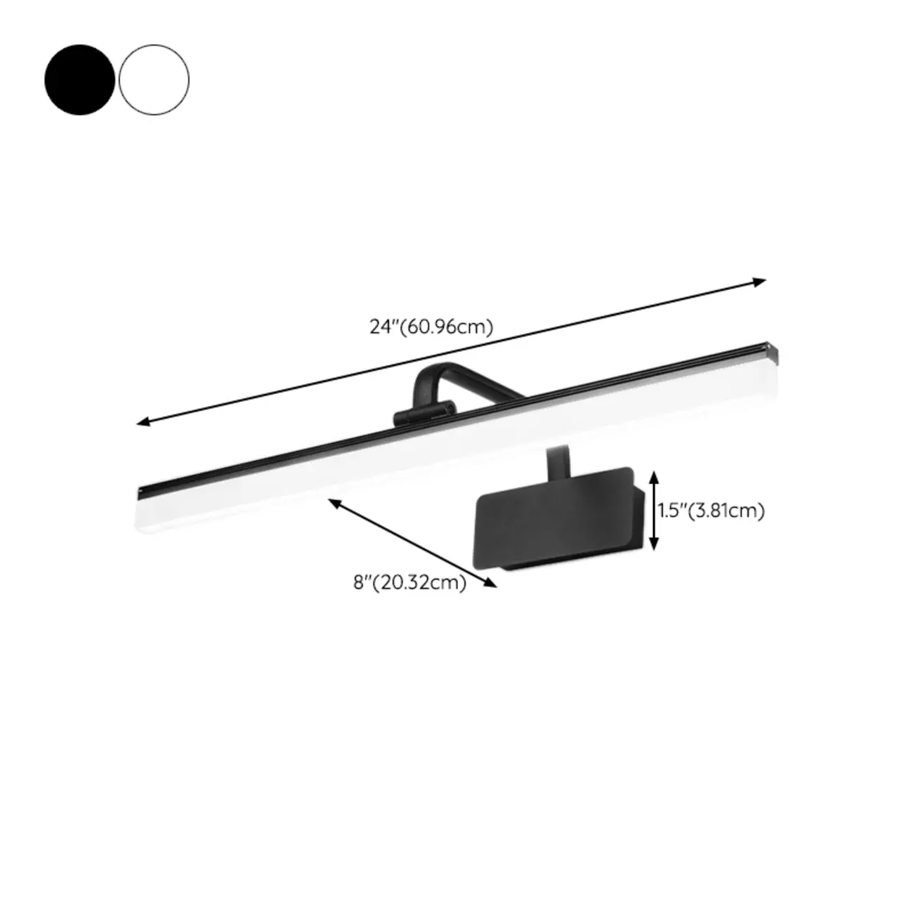 Modern Linear Vanity Light 3-Gear Dimming LED for Bathroom | homeyfad