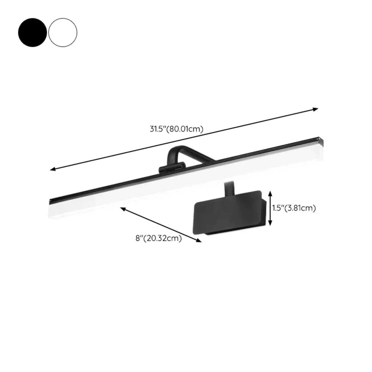 Modern Linear Vanity Light 3-Gear Dimming LED for Bathroom