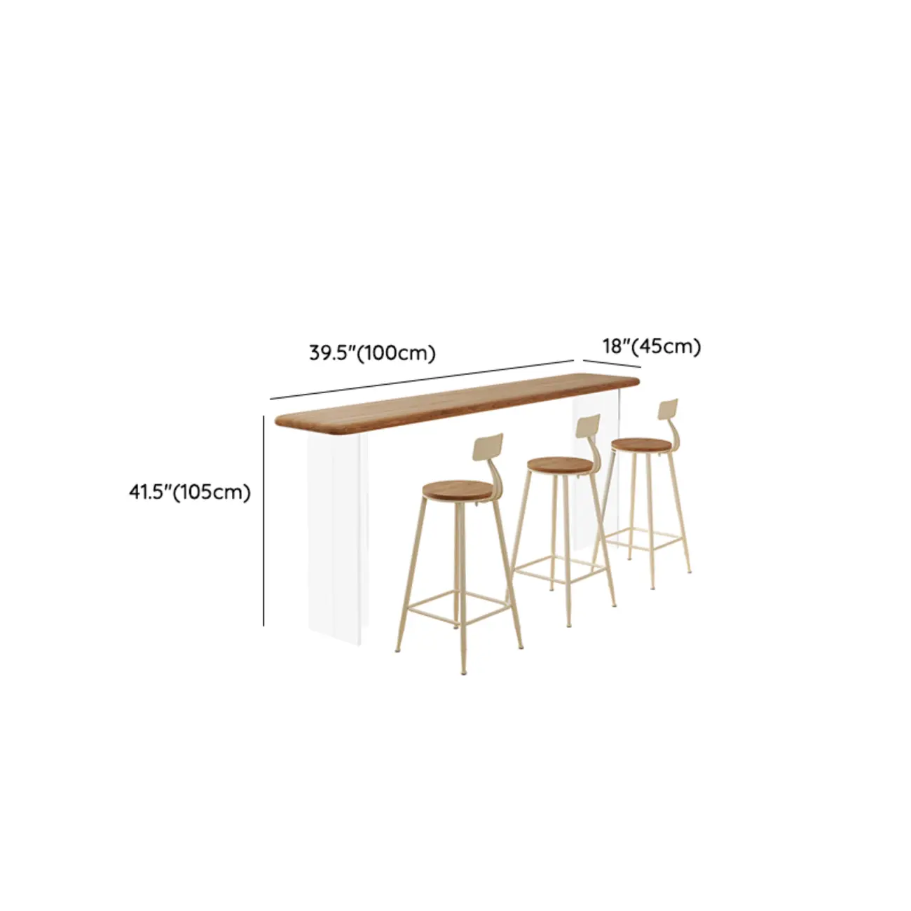 Natural Wood Bar Height Table for Modern Home Dining #size | homeyfad