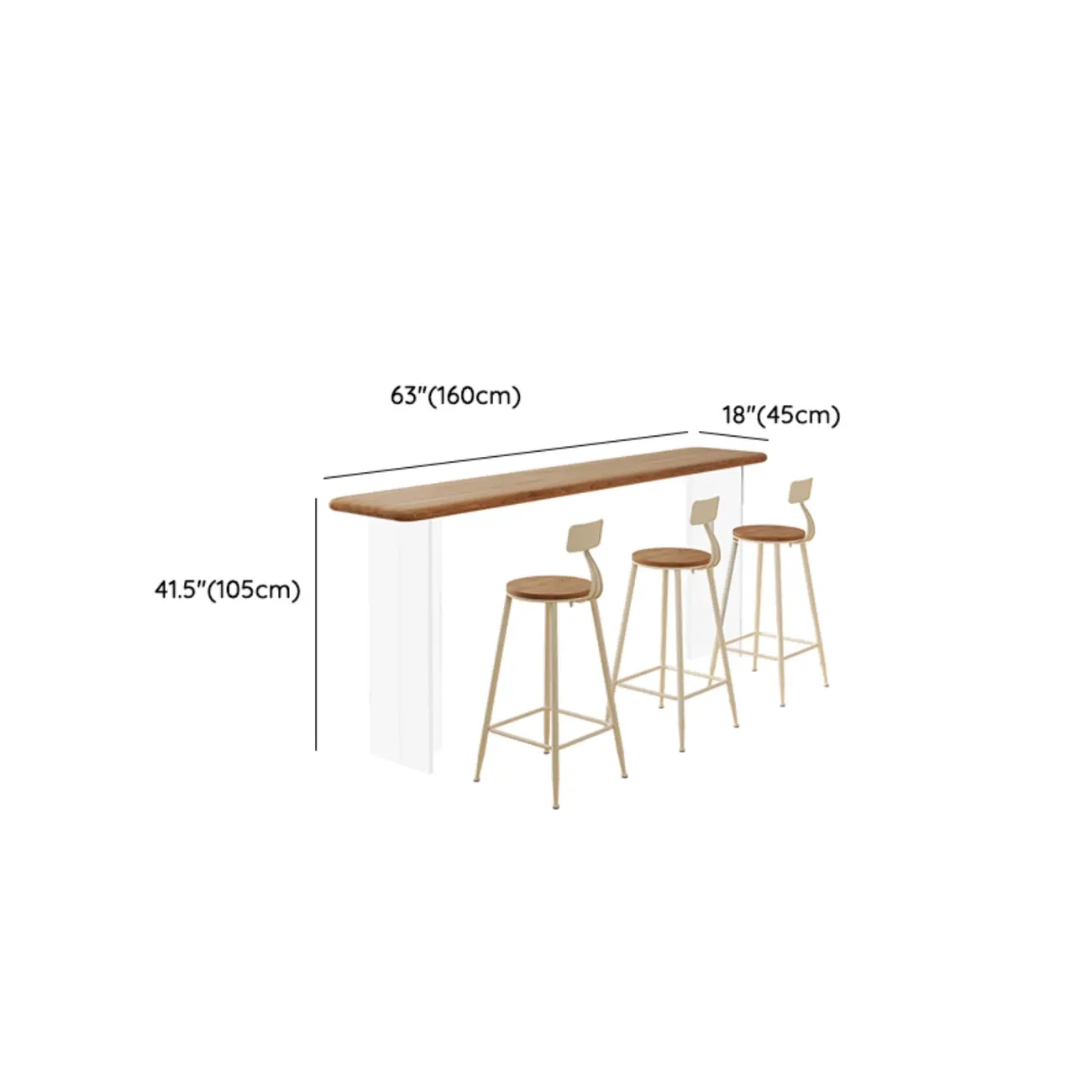 Natural Wood Bar Height Table for Modern Home Dining Image - 11 | homeyfad