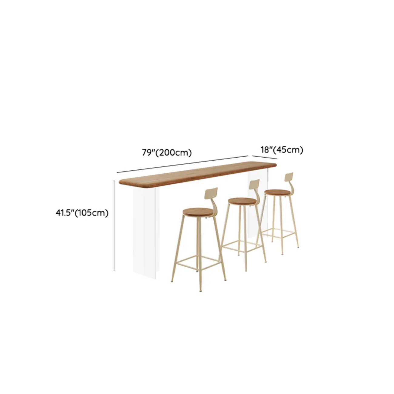 Natural Wood Bar Height Table for Modern Home Dining Image - 13 | homeyfad