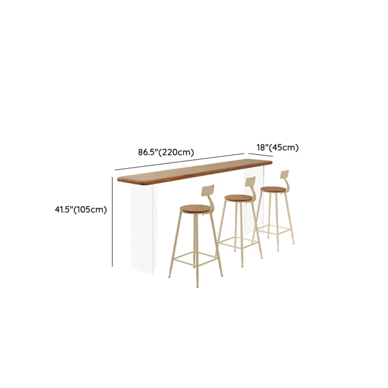 Natural Wood Bar Height Table for Modern Home Dining Image - 14 | homeyfad
