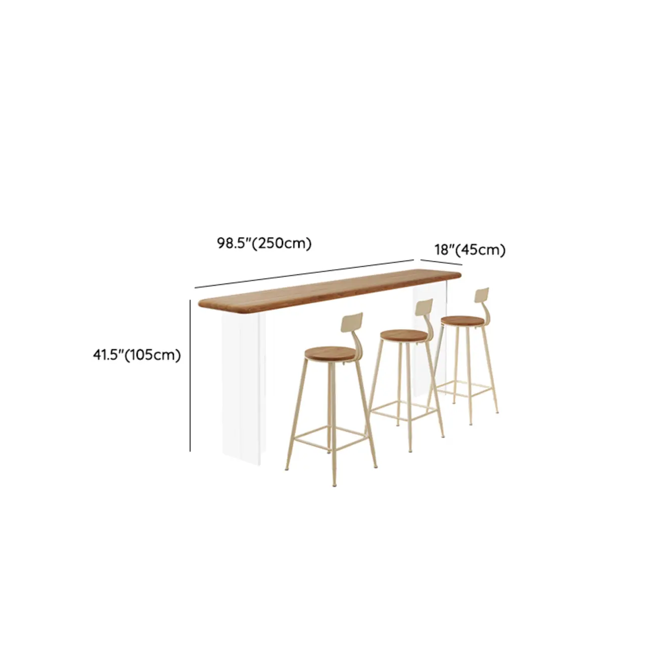 Natural Wood Bar Height Table for Modern Home Dining Image - 15 | homeyfad