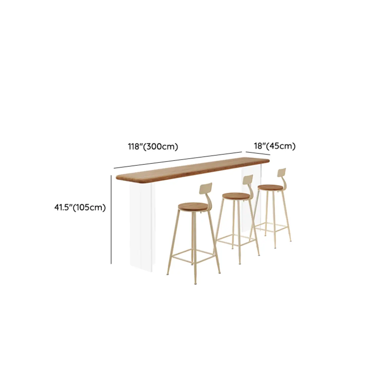 Natural Wood Bar Height Table for Modern Home Dining Image - 17 | homeyfad