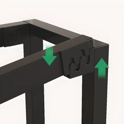 Industrial Brown Wooden Bar Table with Footrest for Home Pub Image - 8