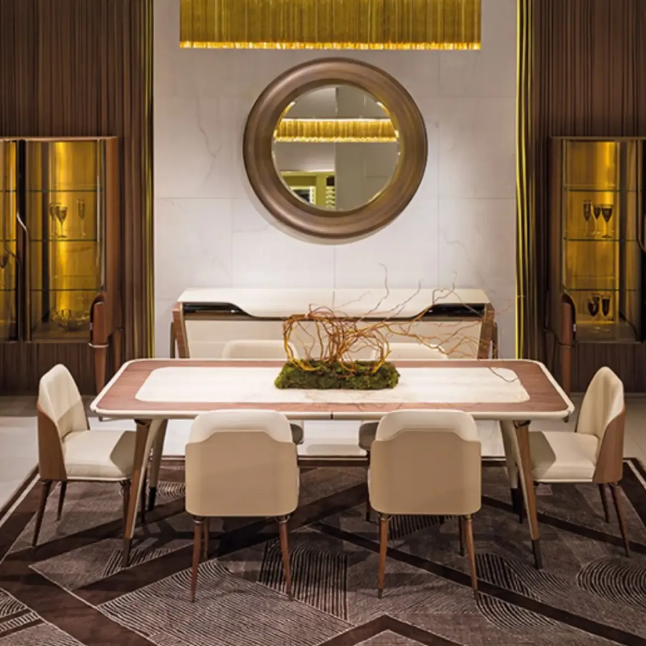 Elegant Wooden Glass Display Cabinet for Collectibles Image - 3