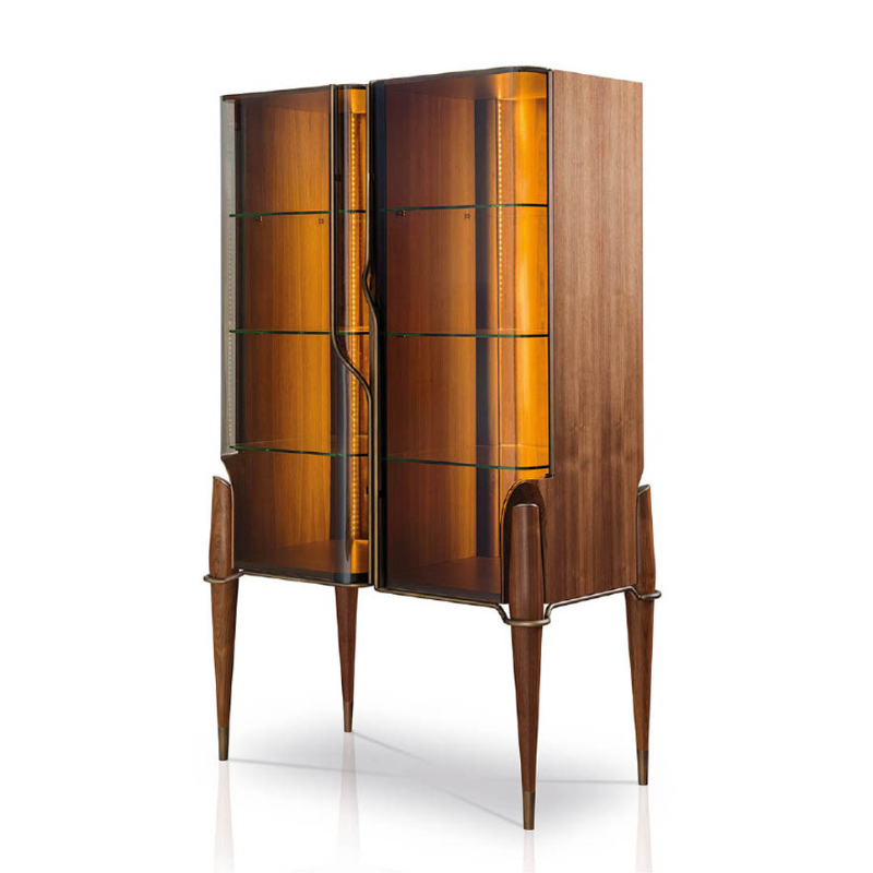Elegant Wooden Glass Display Cabinet for Collectibles - HomeyFad