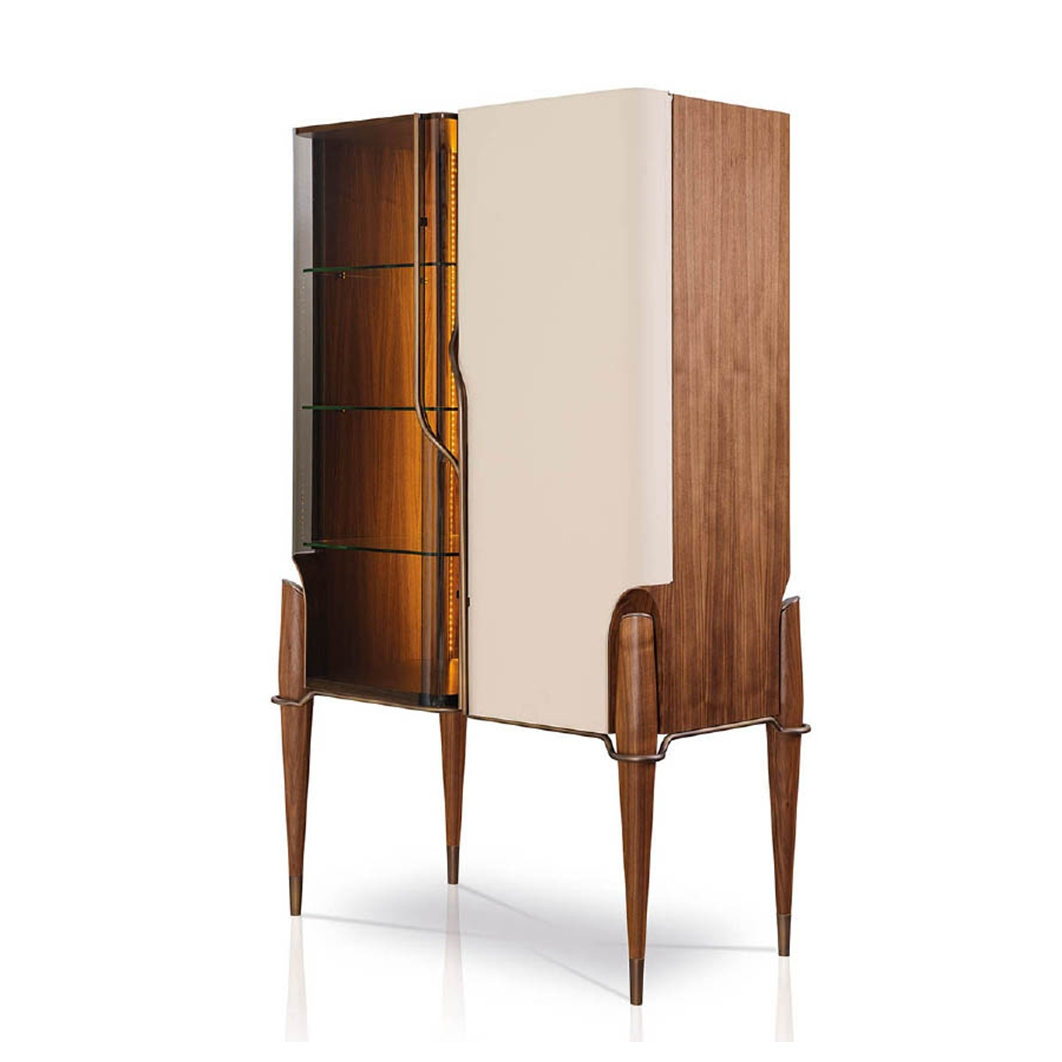 Elegant Wooden Glass Display Cabinet for Collectibles | homeyfad