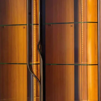 Elegant Wooden Glass Display Cabinet for Collectibles Image - 7