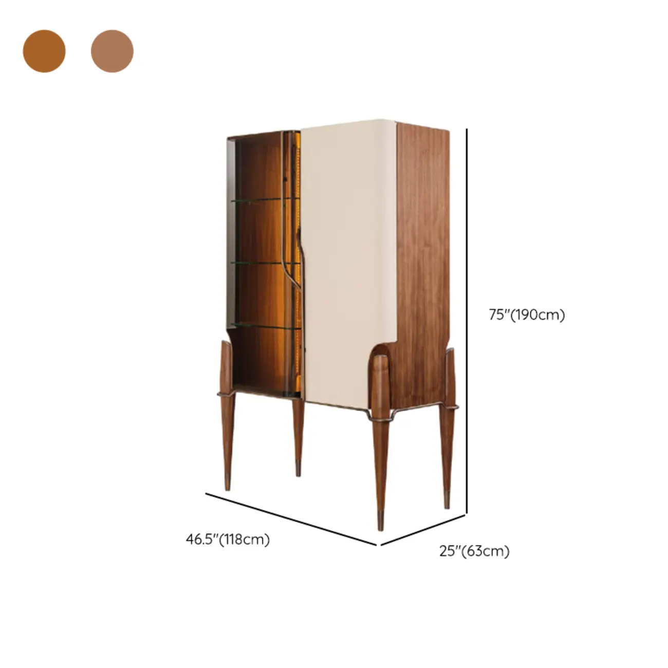 Elegant Wooden Glass Display Cabinet for Collectibles #size | homeyfad