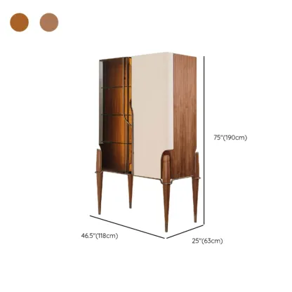 Elegant Wooden Glass Display Cabinet for Collectibles #size