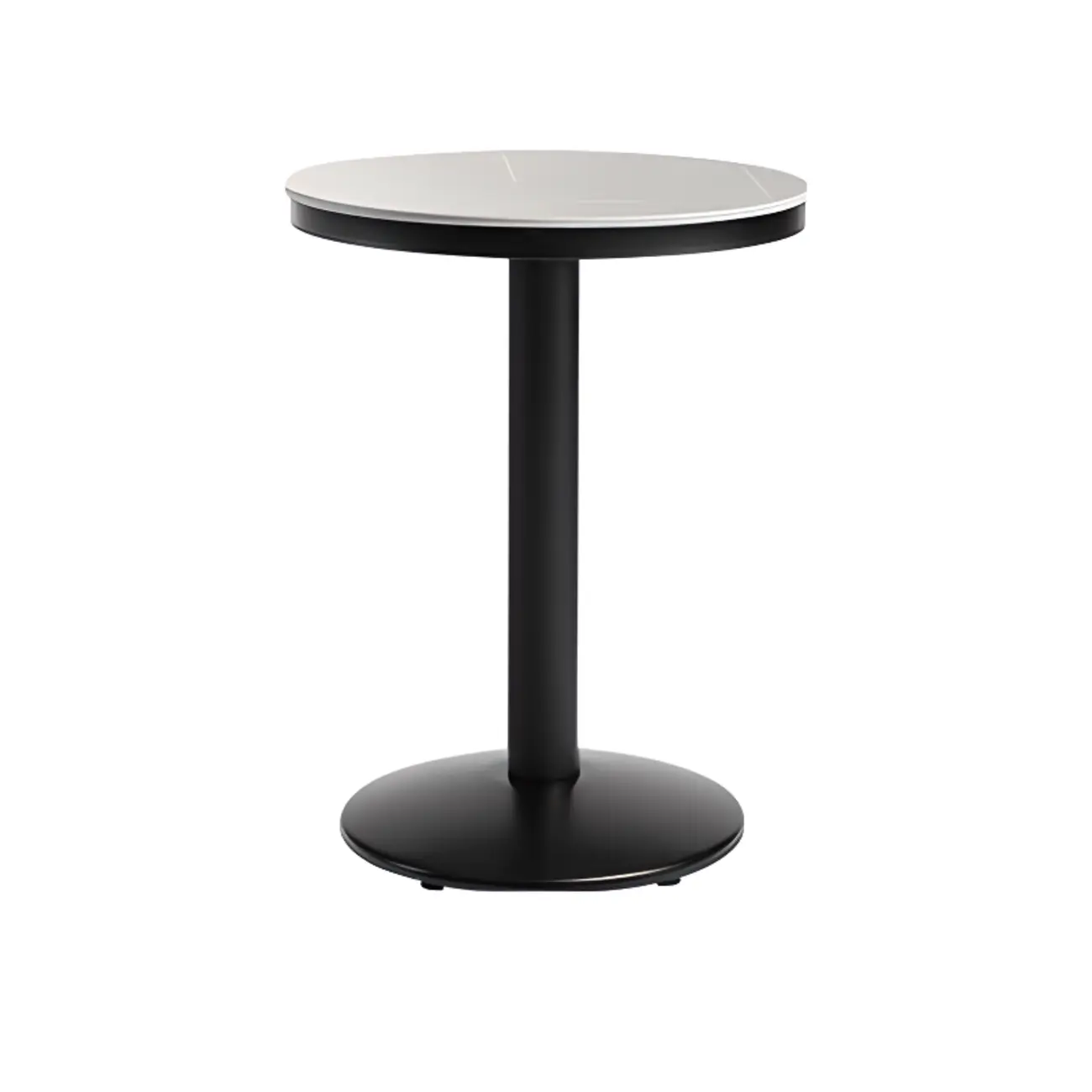 Industrial Grey Circular Stone Bar Height Table for 2 Seats Image - 2 | homeyfad