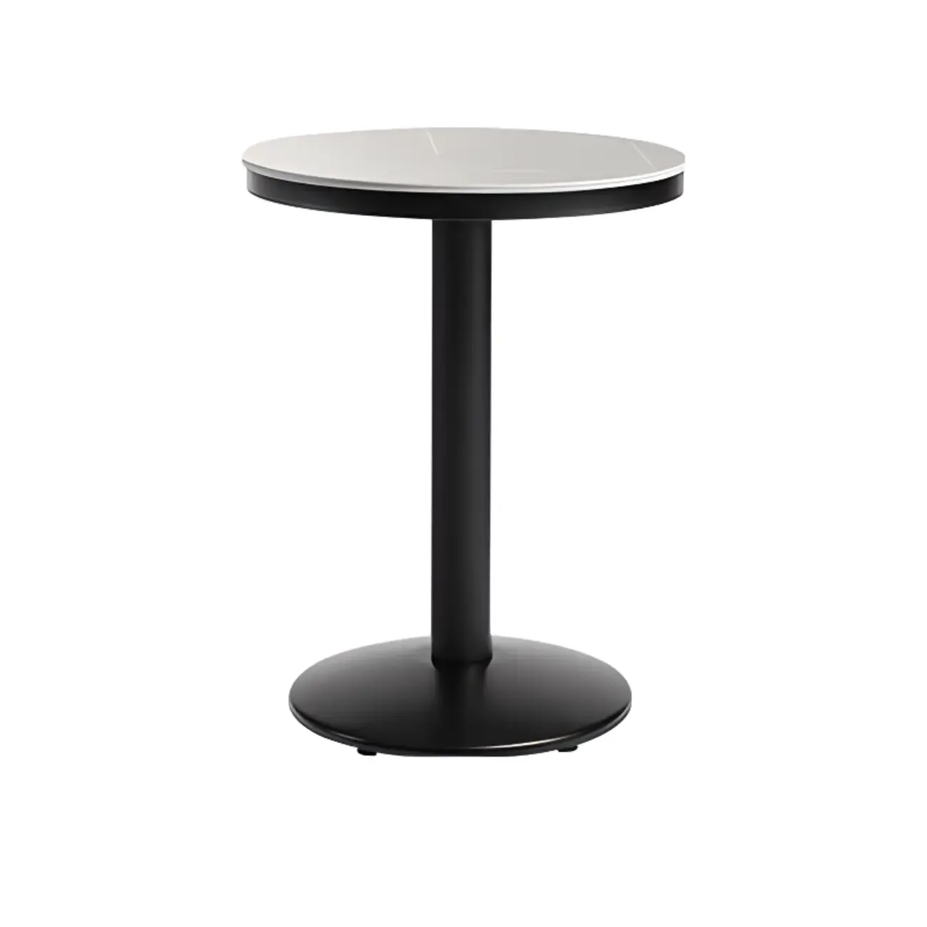 Industrial Grey Circular Stone Bar Height Table for 2 Seats Image - 2