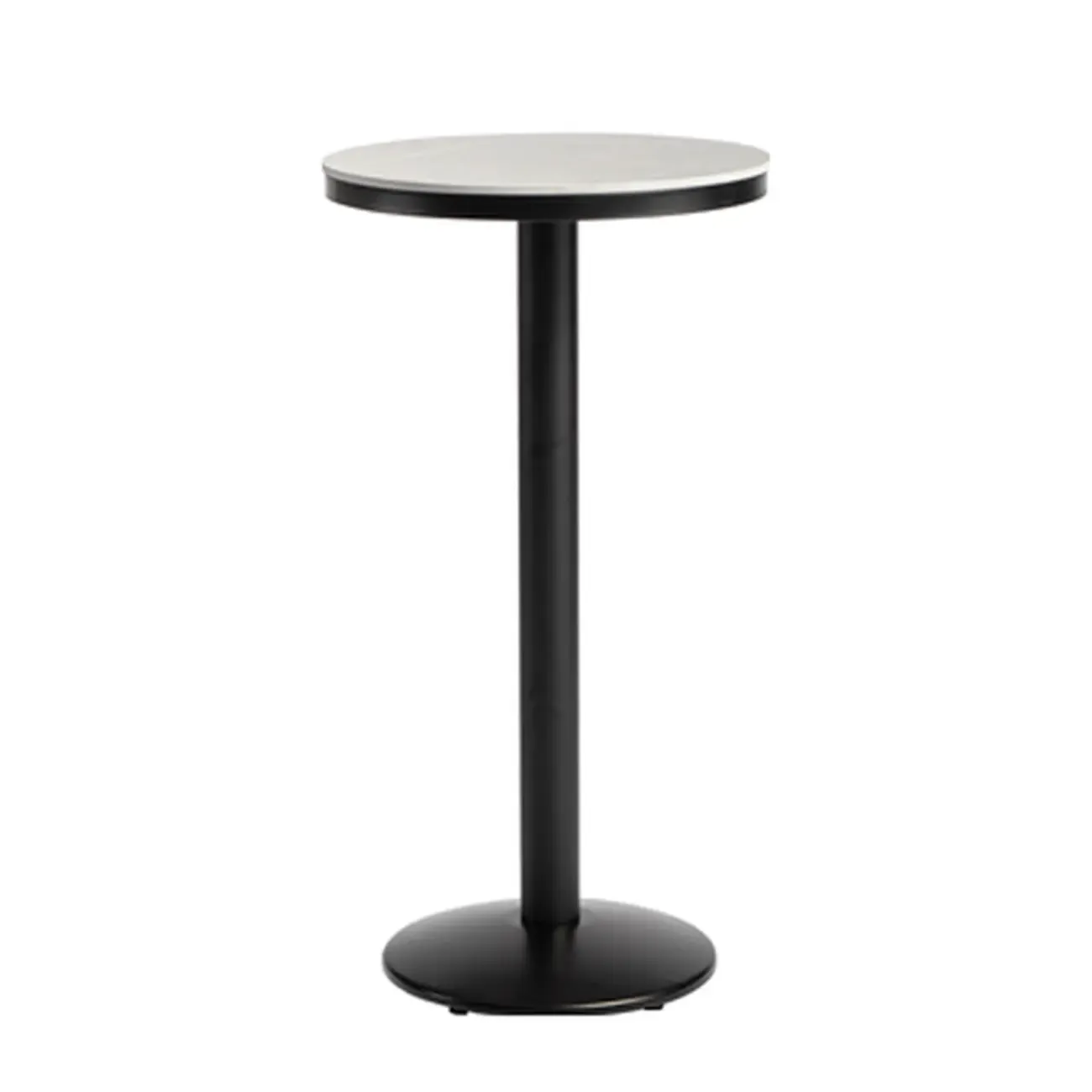 Industrial Grey Circular Stone Bar Height Table for 2 Seats Image - 3