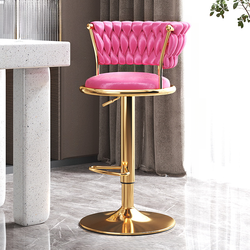 Luxurious Round Adjustable Swivel Bar Stools with Back | homeyfad