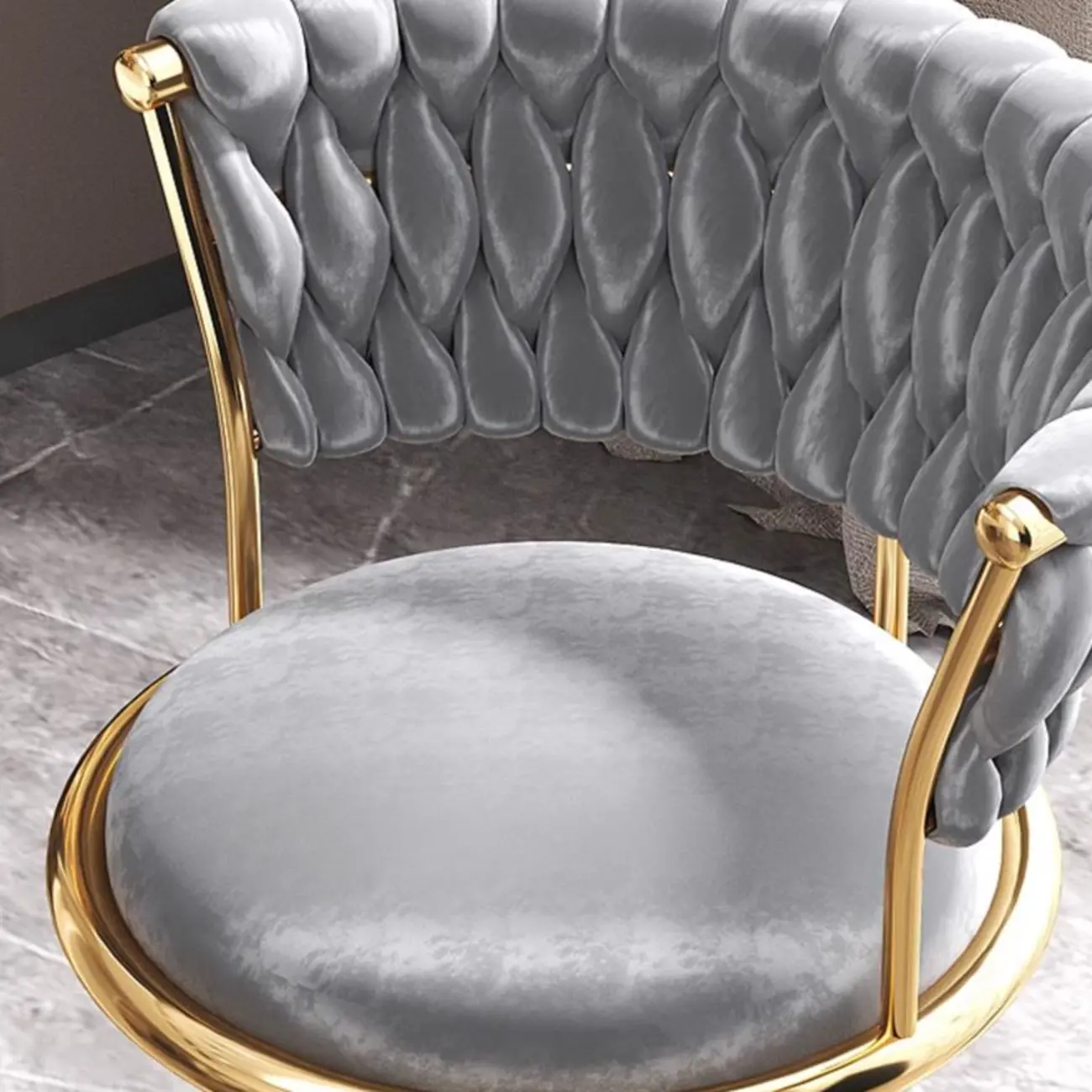 Luxurious Metal Adjustable Swivel Bar Stools with Cushioned Image - 9 | homeyfad