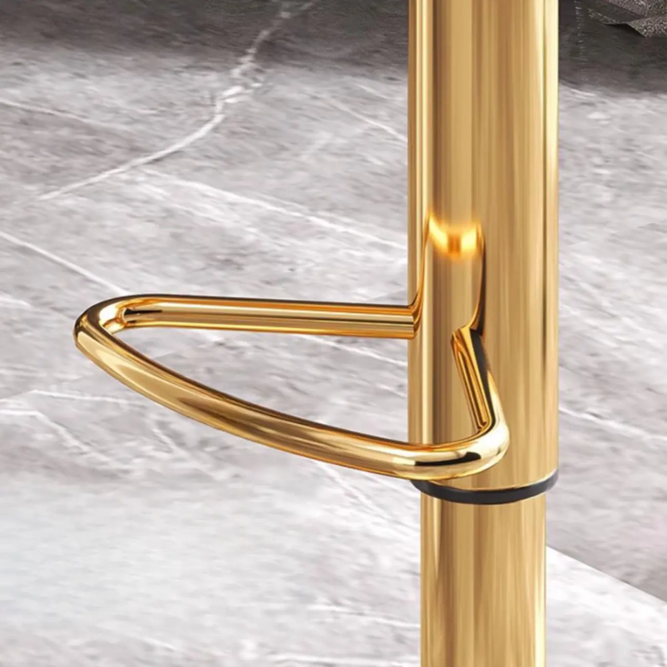 Luxurious Metal Adjustable Swivel Bar Stools with Cushioned Image - 12 | homeyfad