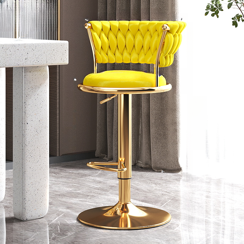 Luxurious Round Adjustable Swivel Bar Stools with Back | homeyfad