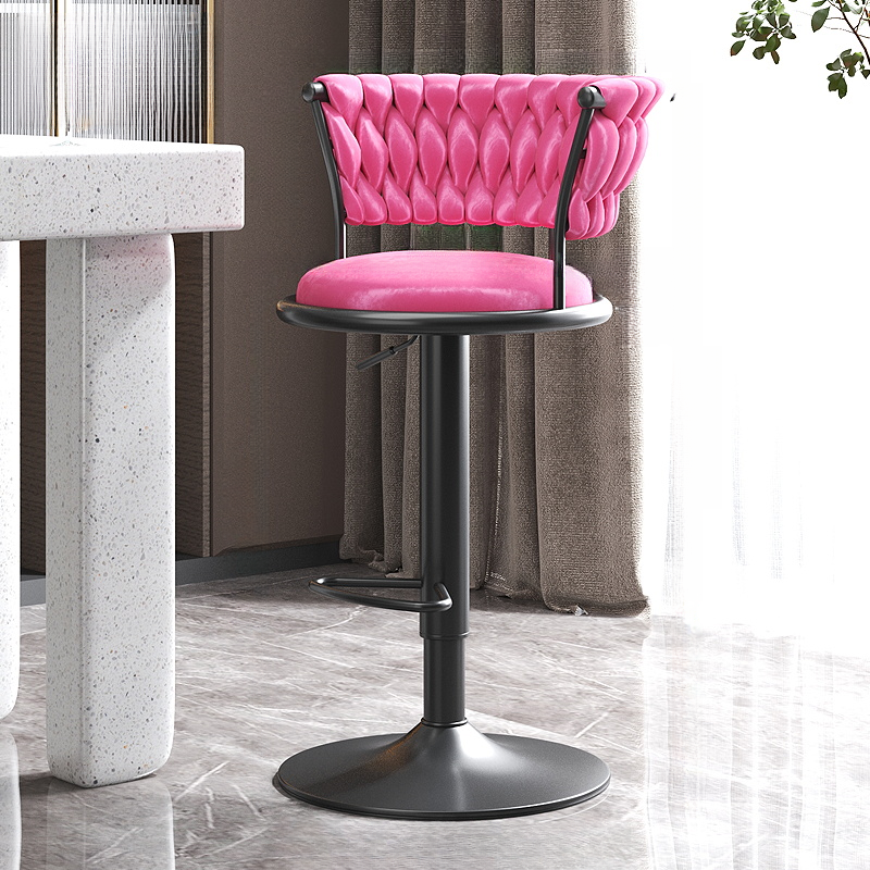 Luxurious Round Adjustable Swivel Bar Stools with Back | homeyfad