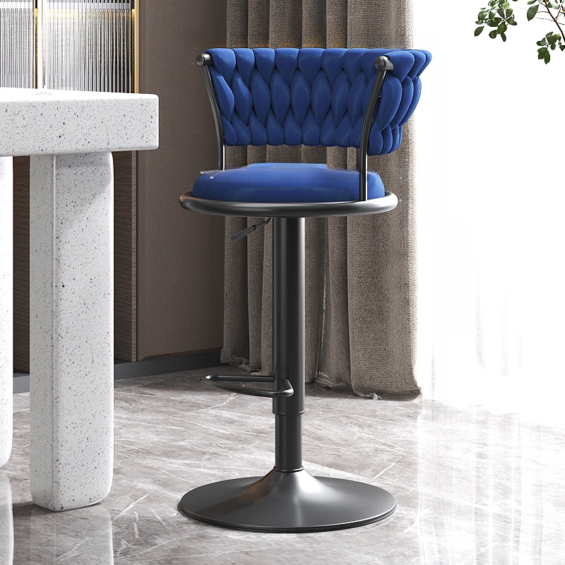 Luxurious Round Adjustable Swivel Bar Stools with Back | homeyfad