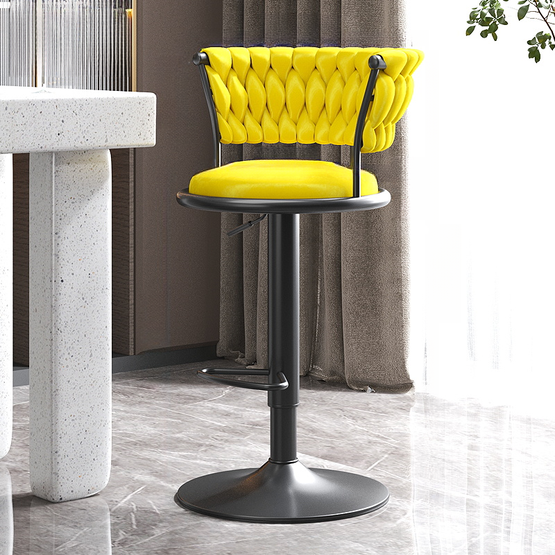 Luxurious Round Adjustable Swivel Bar Stools with Back | homeyfad