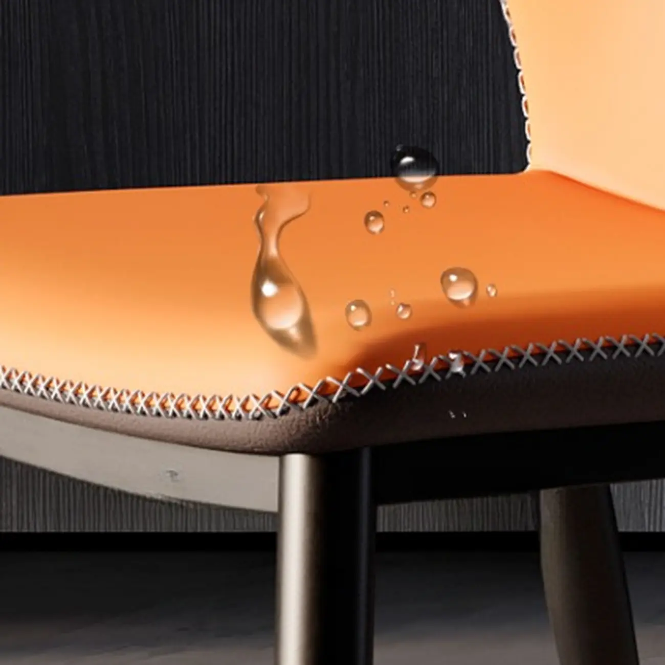 Scandinavian Faux Leather Wingback Dining Chairs Image - 15 | homeyfad