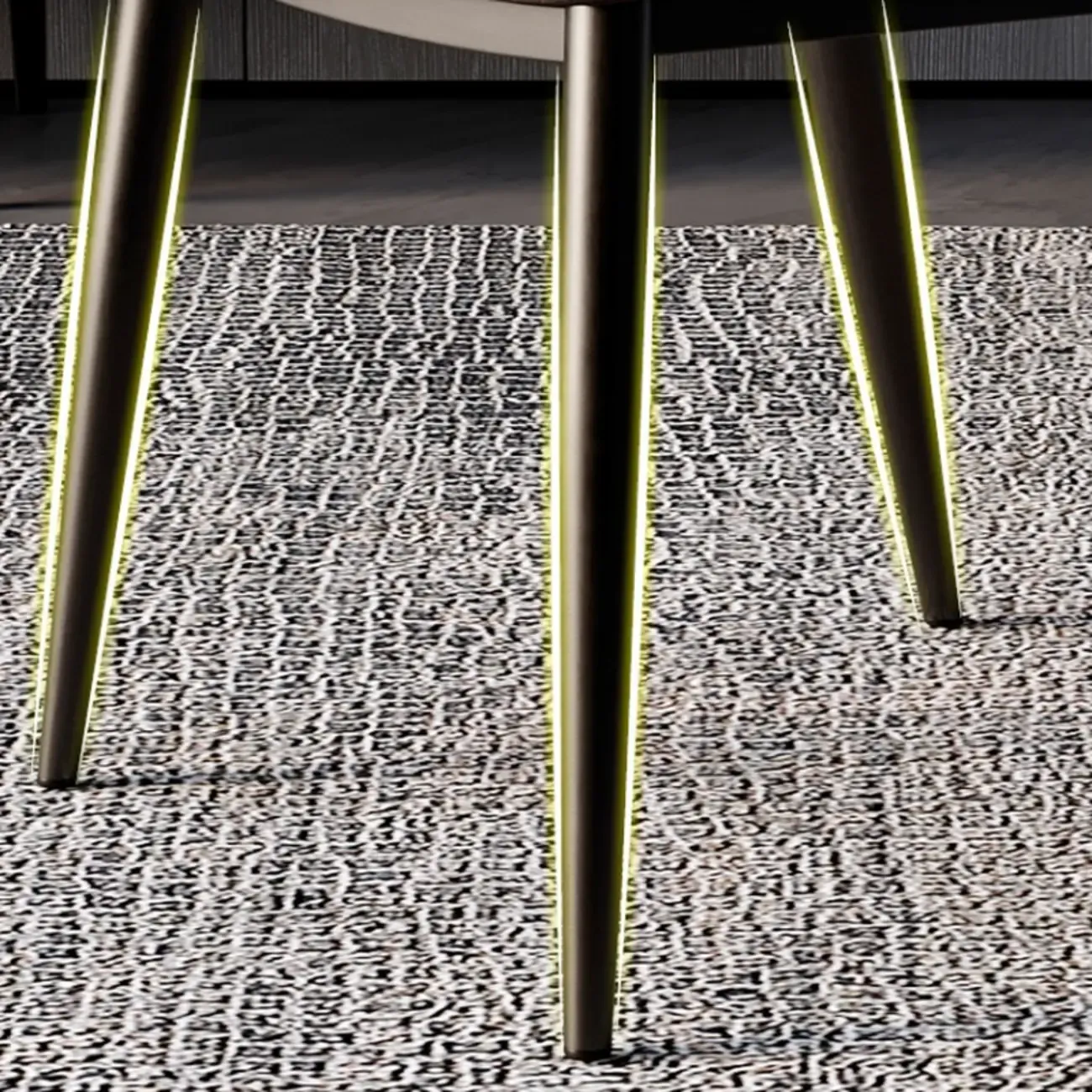 Scandinavian Faux Leather Wingback Dining Chairs Image - 17