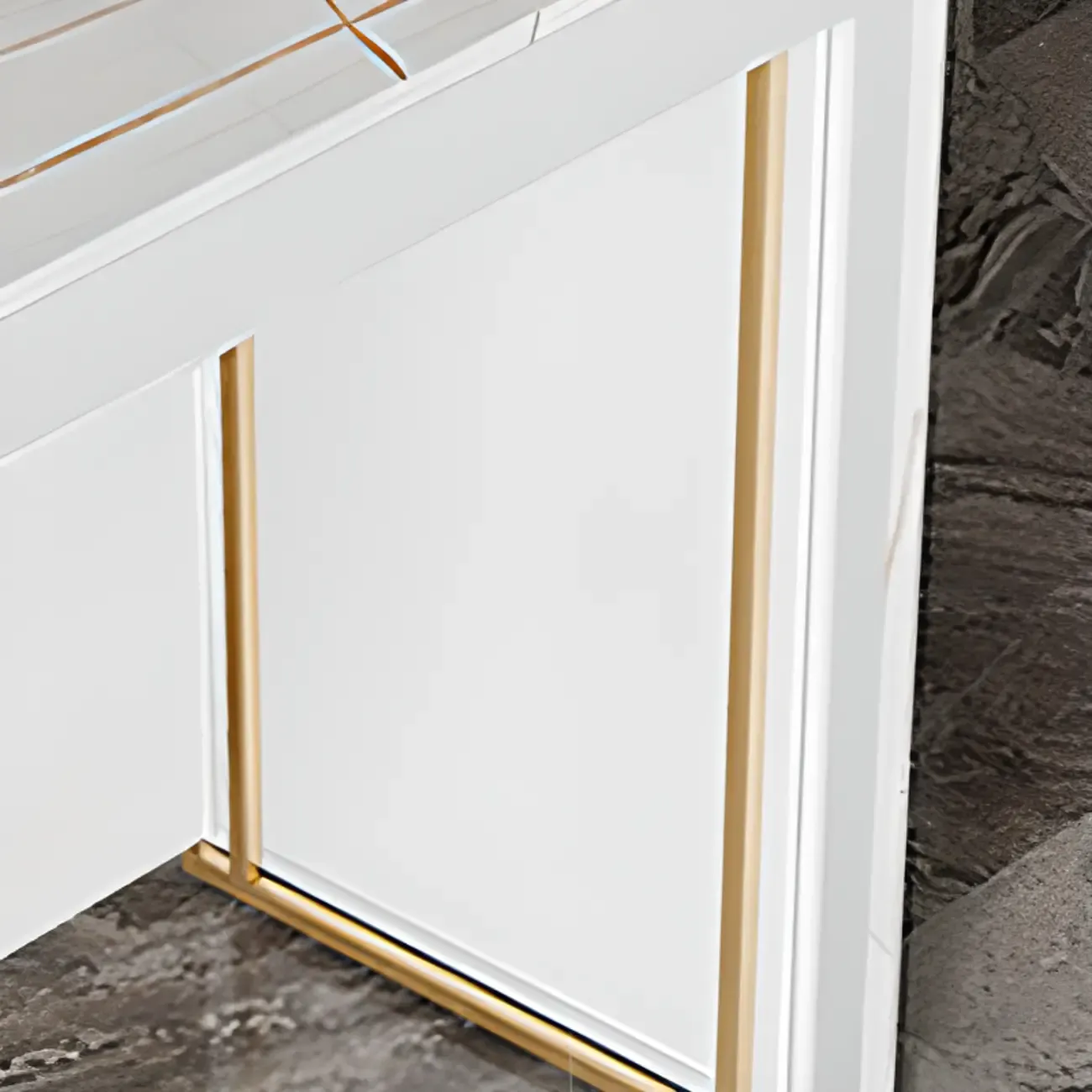 Modern Black Stone Top Bar Height Table for Kitchen Image - 6