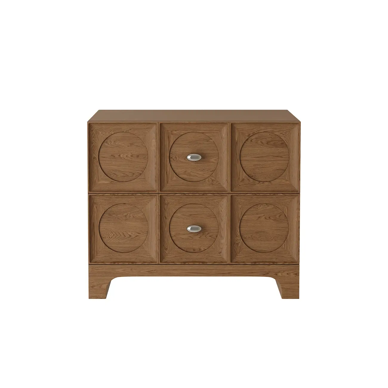 Modern Wooden Bedside Table with Stylish Drawers Image - 9