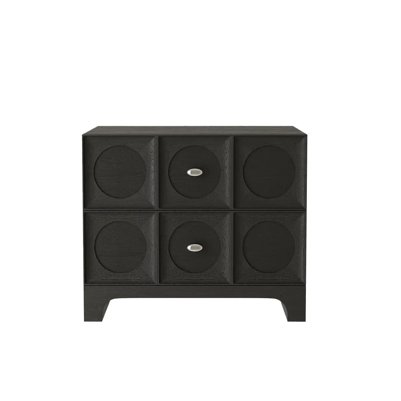 Modern Wooden Bedside Table with Stylish Drawers Image - 10