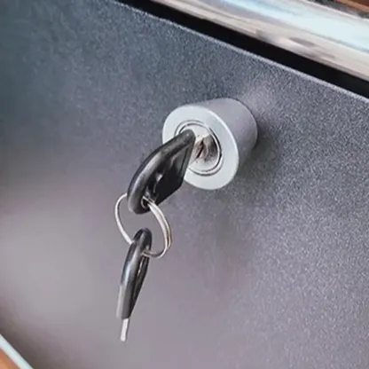 Modern Steel Nightstand with Drawer and Open Shelf Image - 11