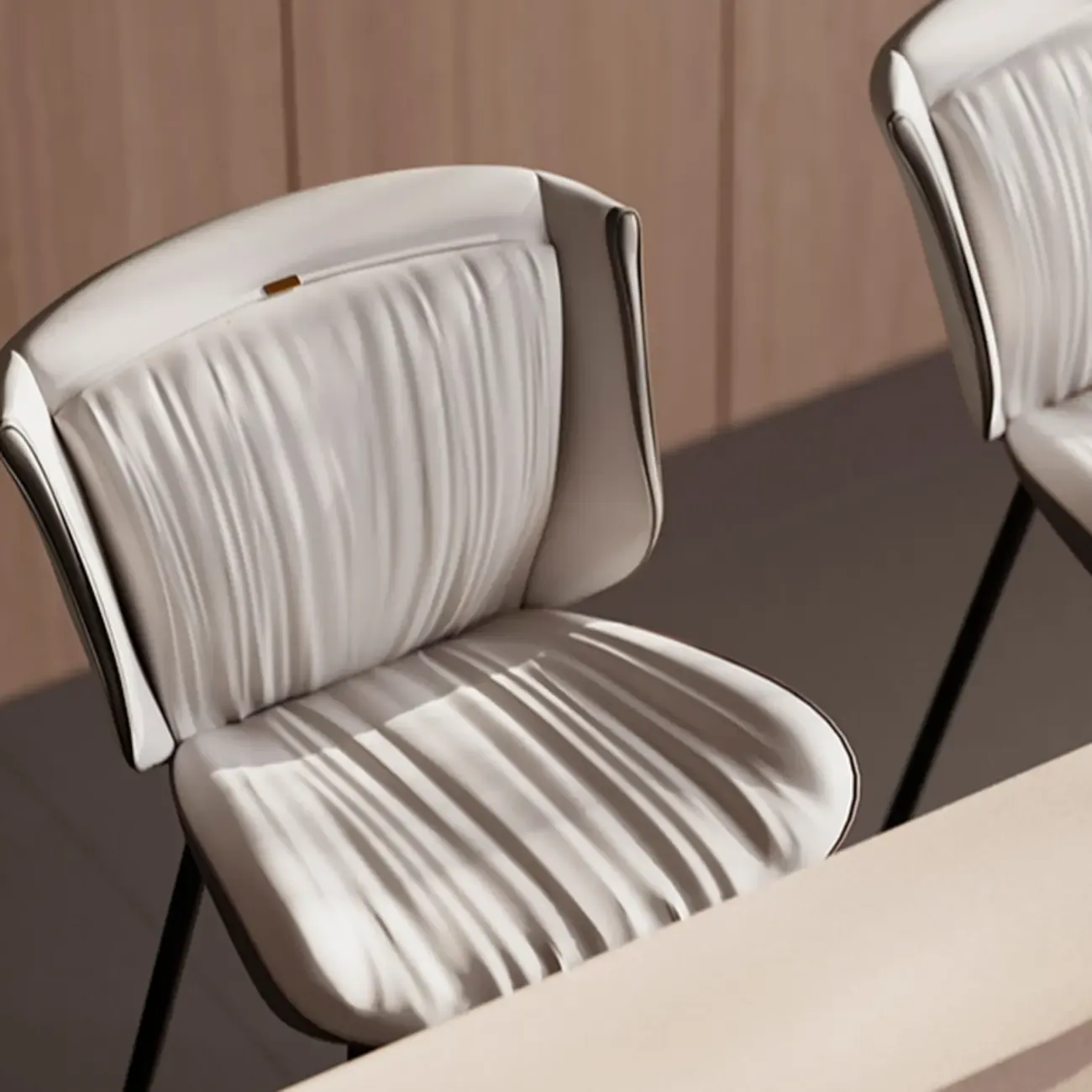 Leather Metal Frame Bistro Stool with Equestrian Seat and Foot Pedestal Image - 10